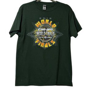 2019 Can-Am World Finals dirt track Charlotte size M short sleeve green t-shirt